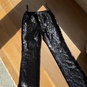 INC International Concepts Black Sequin pant